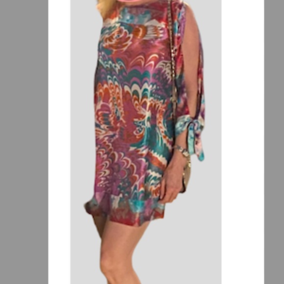 LAUNDRY by SHELLI SEGAL Multicolor Print Dress | Small - Picture 5 of 6